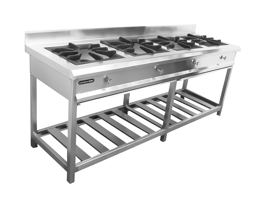 COCINA INDUSTRIAL 04 HORNILLAS LINEAL