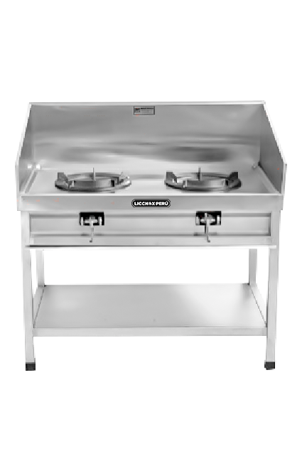 COCINA INDUSTRIAL DE 02 HORNILLAS WOK/CHIFERA