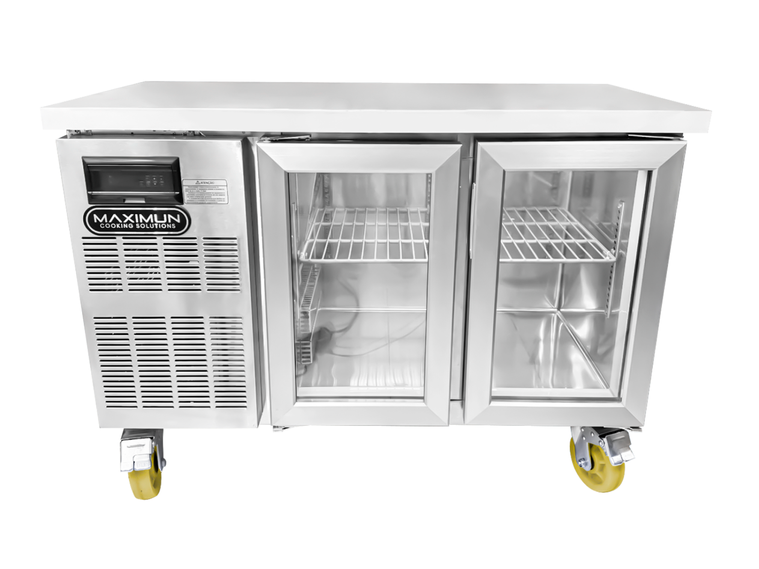 MESA DE REFRIGERACIÓN 02 PUERTAS CON VIDRIO