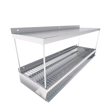 ESCURRIDOR DE PLATOS Y VASOS 02 NIVELES EMPOTRABLE